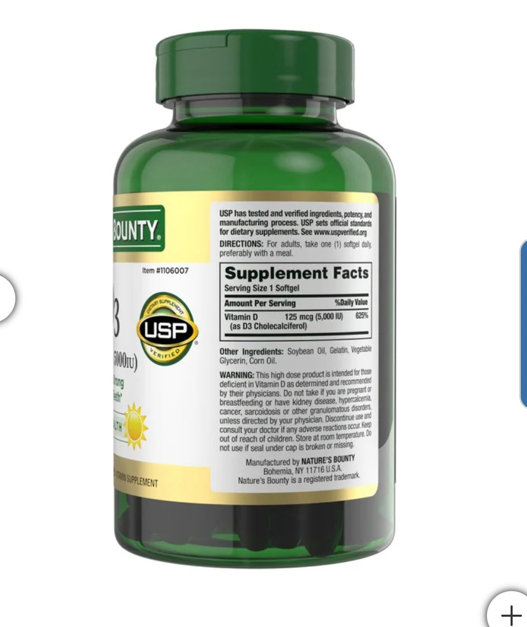 Costco Nature Bounty D3 400顆