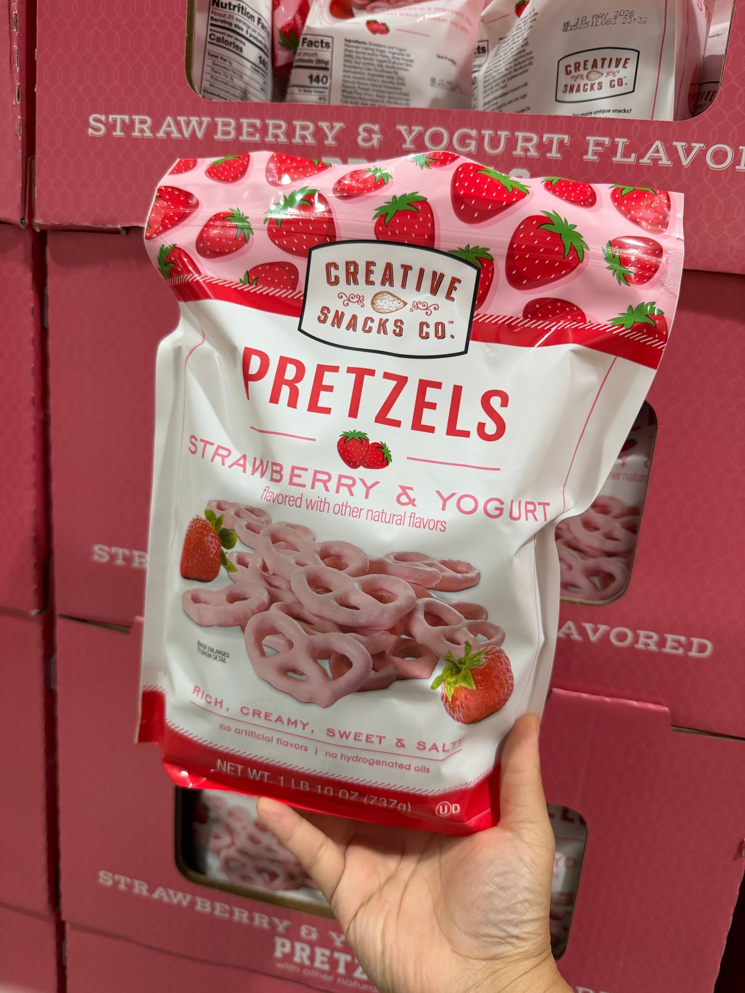 Costco 超好吃 鹹甜 草莓優格蝴蝶餅