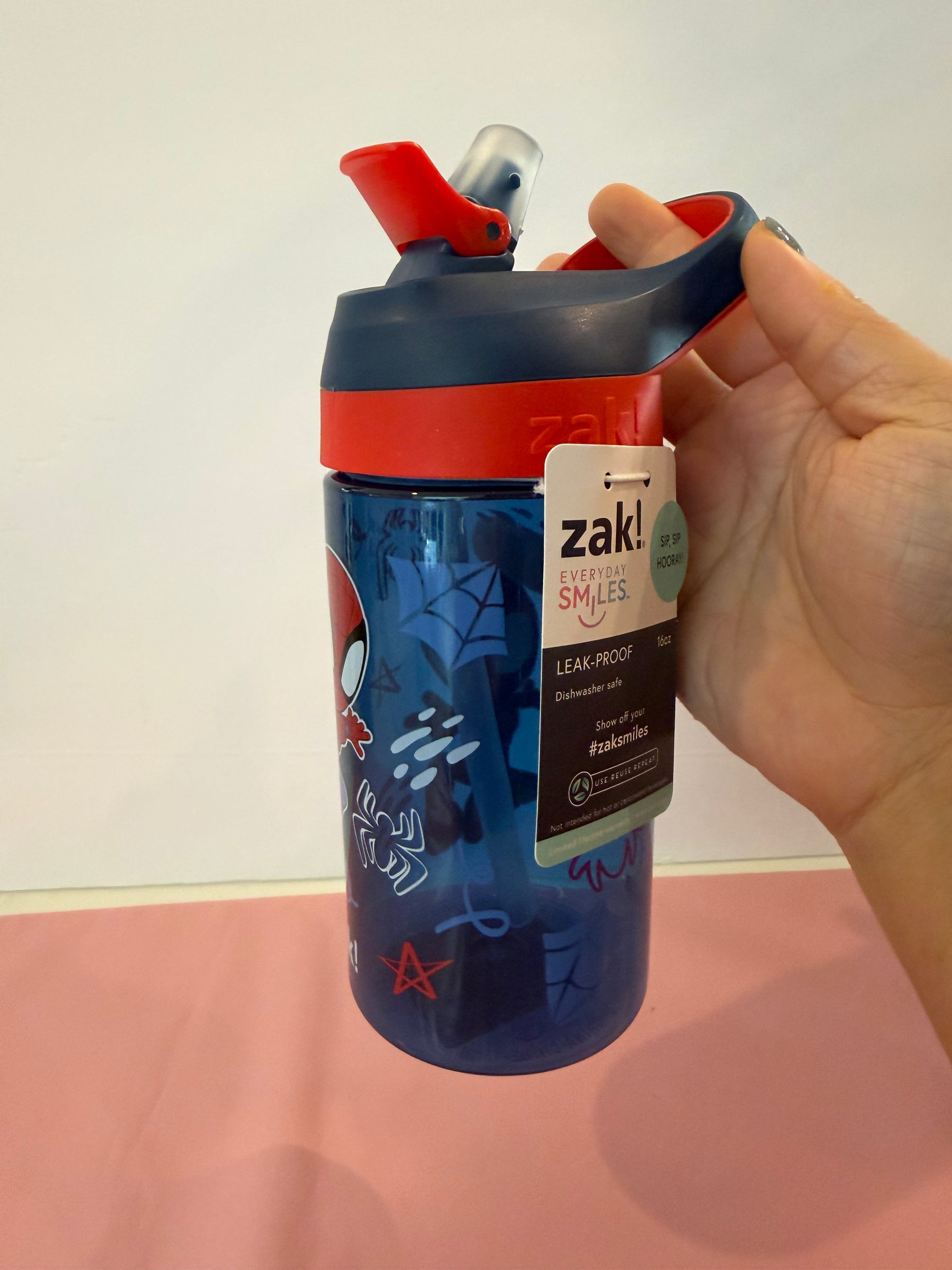 挖寶現貨 Zak 不漏兒童水壺 蜘蛛人473ml