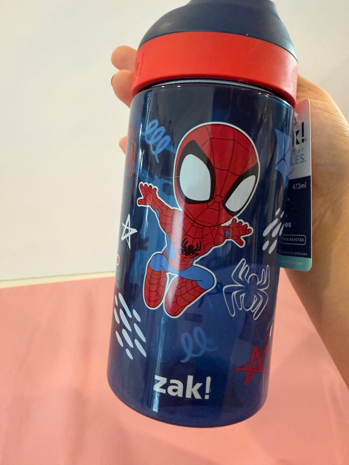 挖寶現貨 Zak 不漏兒童水壺 蜘蛛人473ml