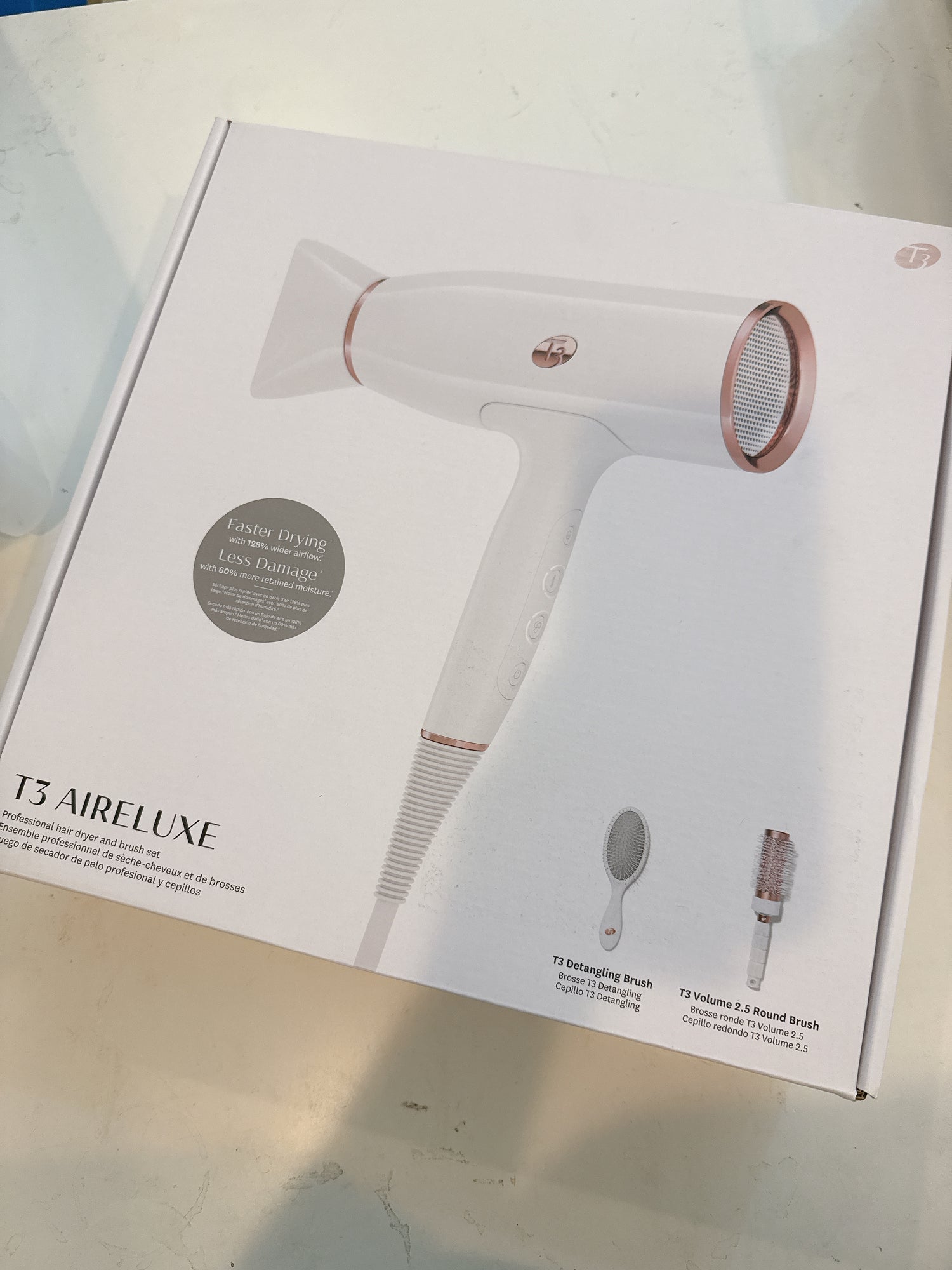 T3 最新吹風機 送梳子組合 白色