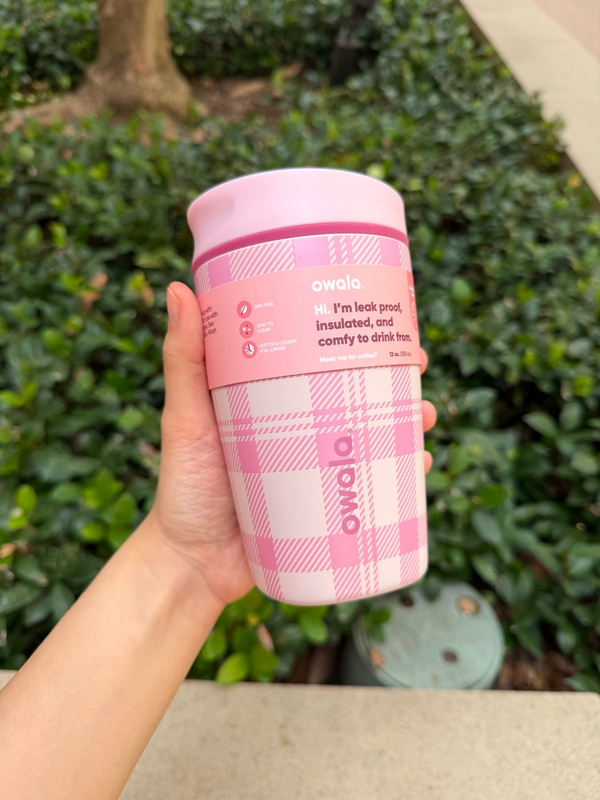 Owala 不漏咖啡杯 不銹鋼內膽 - 草莓慕斯 - Highland Pink - 12oz