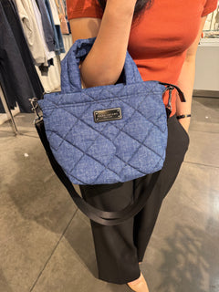MJ outlet 菱格小托特 牛仔