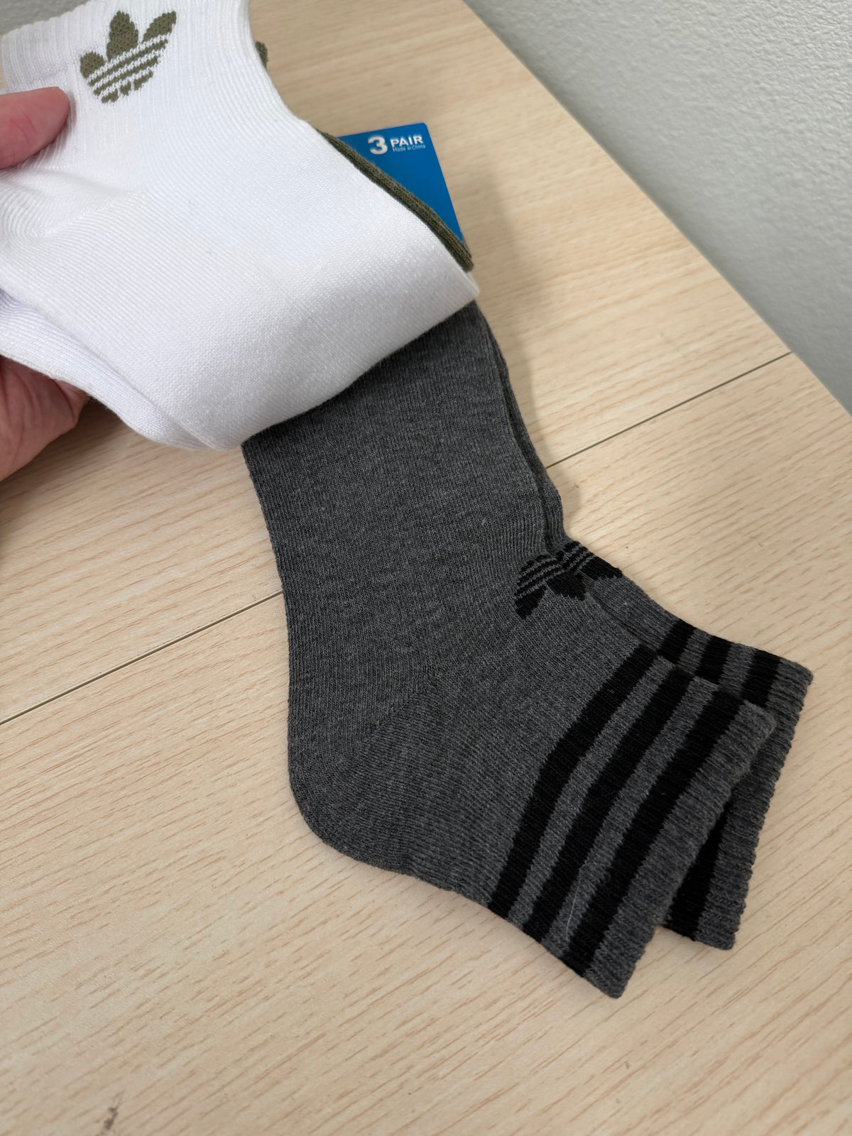 Adidas 三葉草襪子 三入組 短襪 - IV2045[23-27cm]