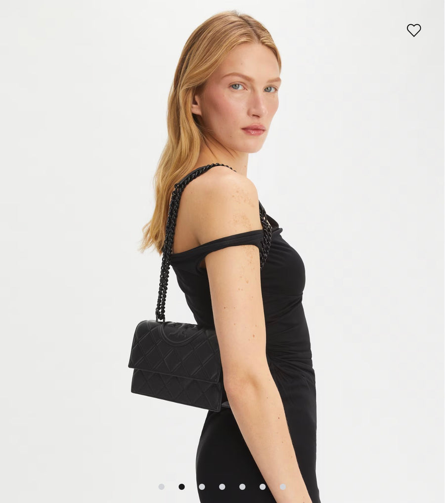 TB專櫃 老錢風Fleming 小鏈包 22 霧面黑