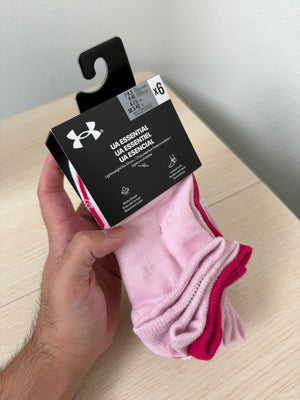 UA 女生 粉色系隱形襪 六雙組