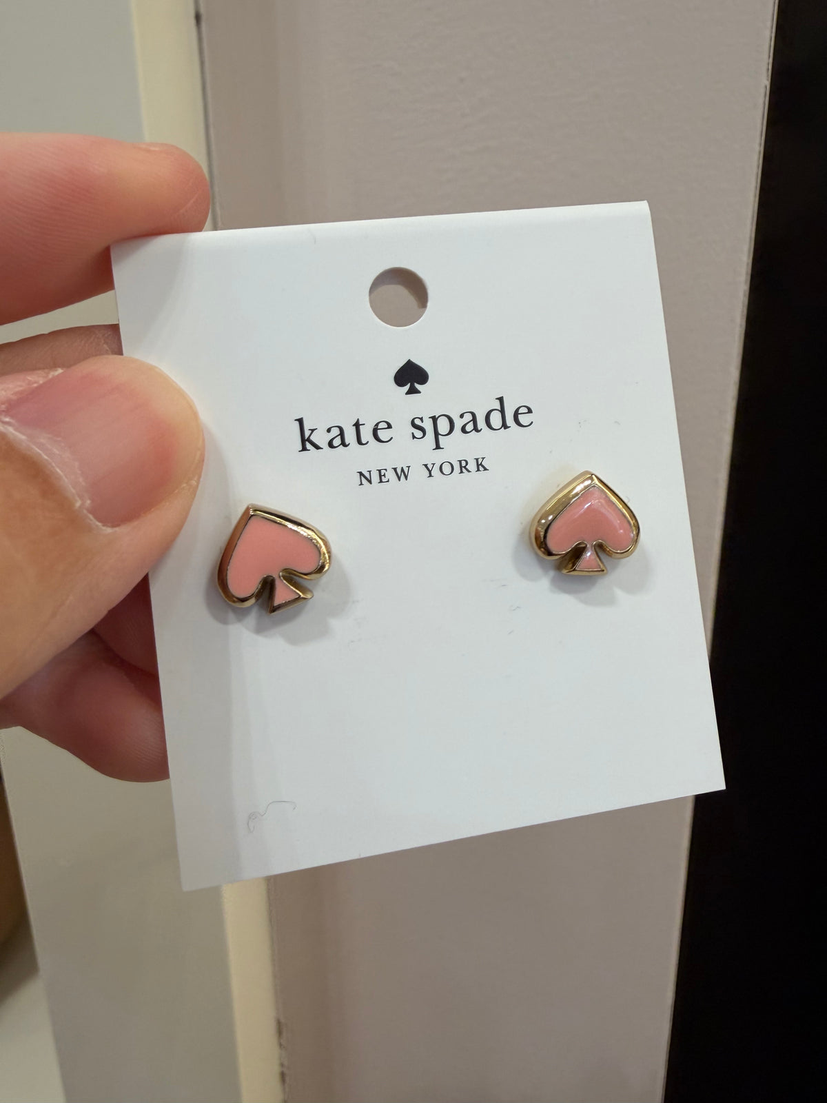 KS outlet 飾品 - 黑桃 耳針