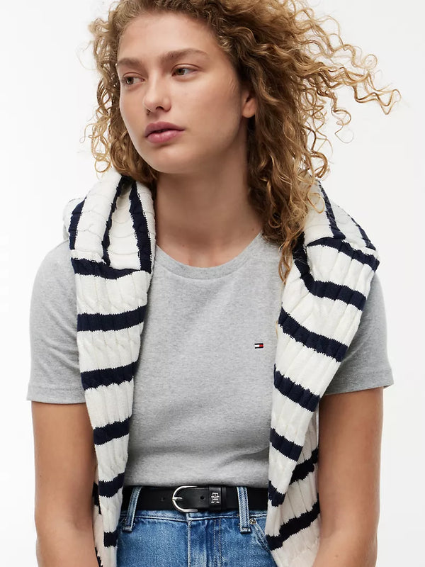 Tommy 女生 圓領 小logo短T
