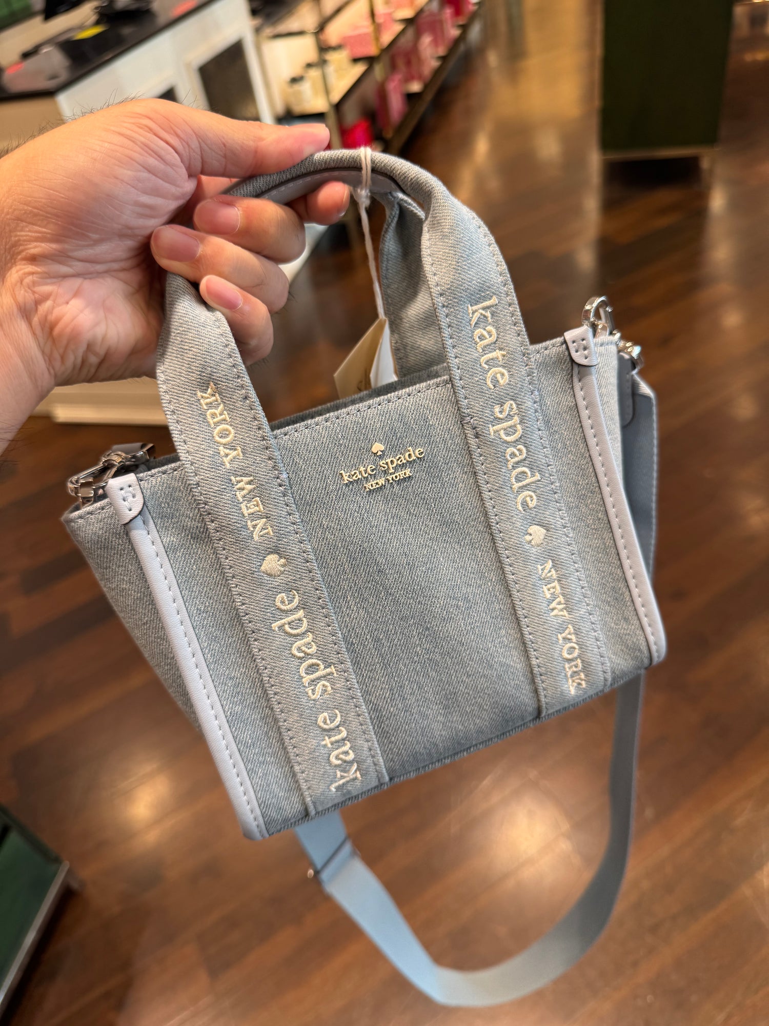 KS outlet Kip 迷你帆布托特 17 丹寧