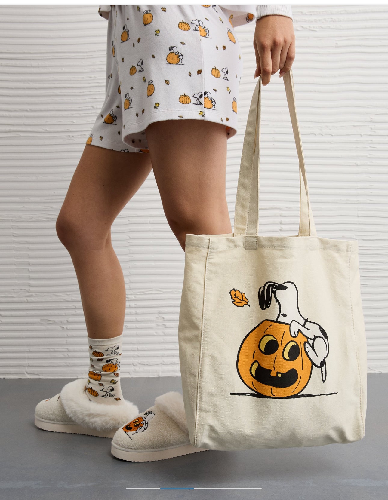 AE X 史努比 Spooky Season 帆布托特包