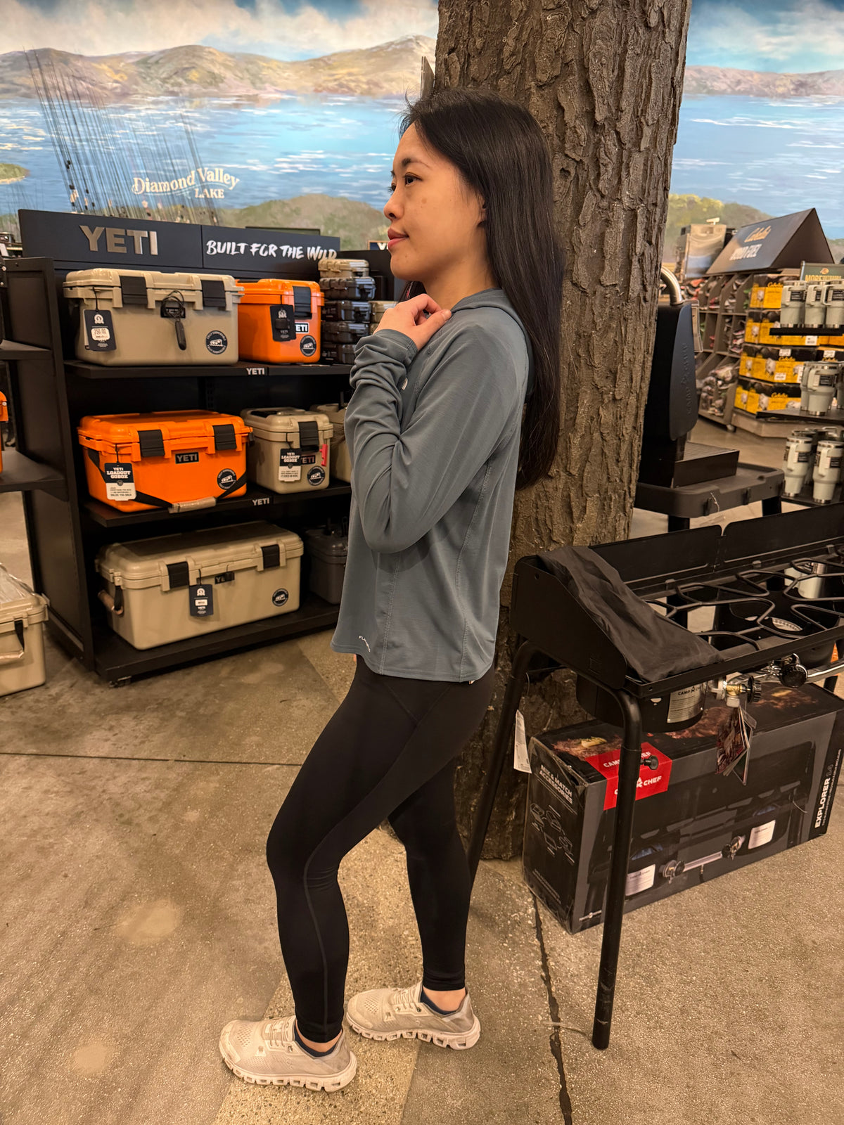 北臉專櫃 Jaida 防曬口袋Legging - 黑色
