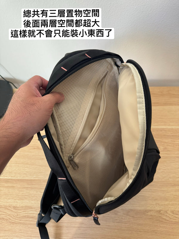 北臉專櫃 好好裝單肩包 9L - 黑色玫瑰金