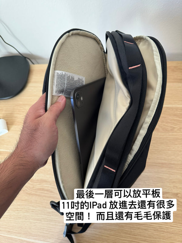 北臉專櫃 好好裝單肩包 9L - 黑色玫瑰金