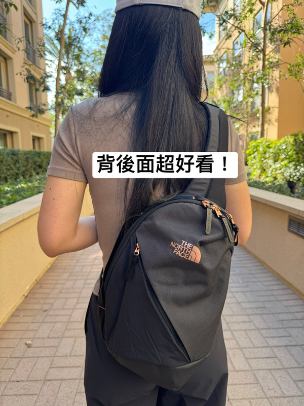 北臉專櫃 好好裝單肩包 9L - 黑色玫瑰金