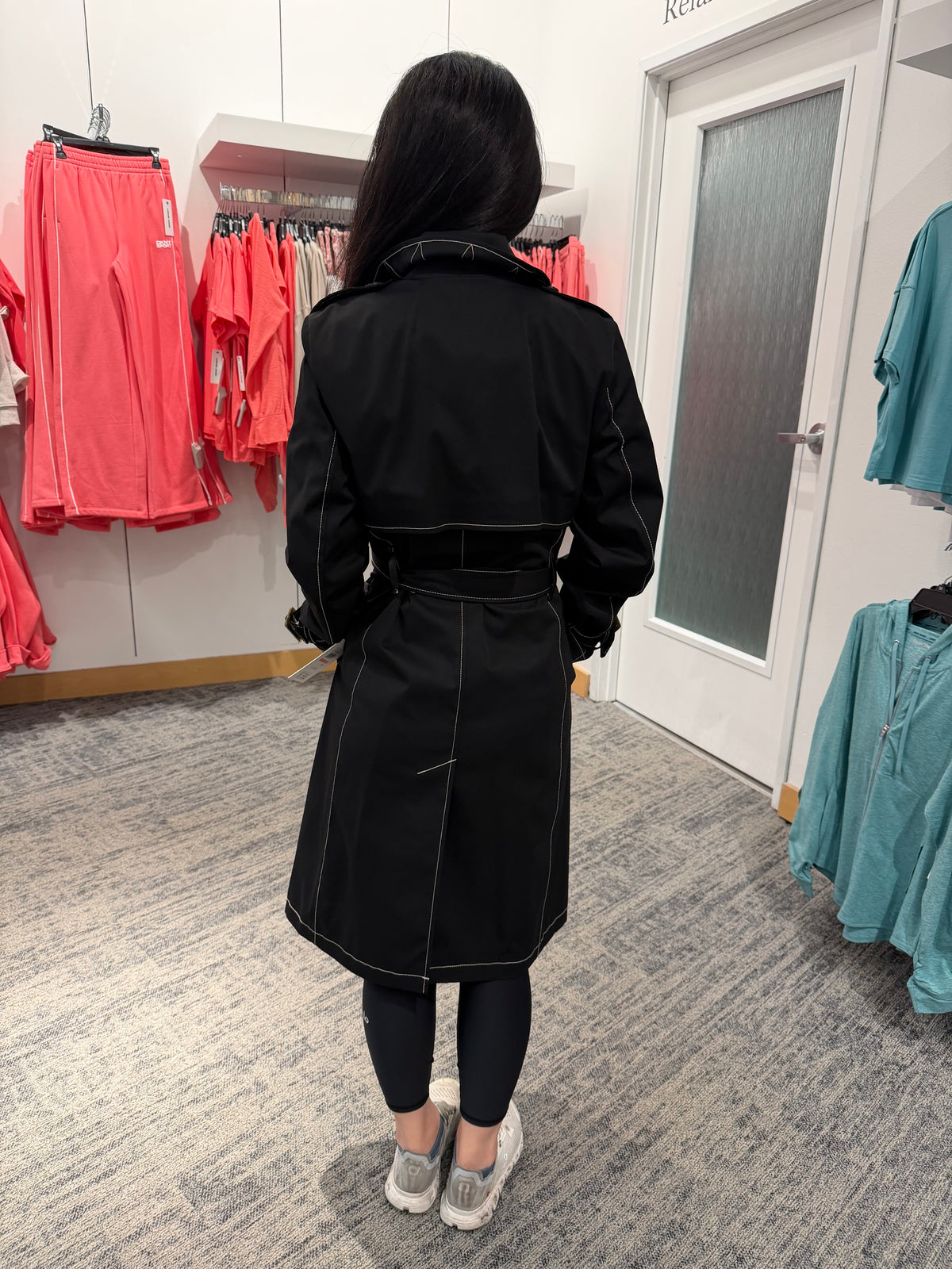 梅西百貨 DKNY專櫃 女生 長版雨衣