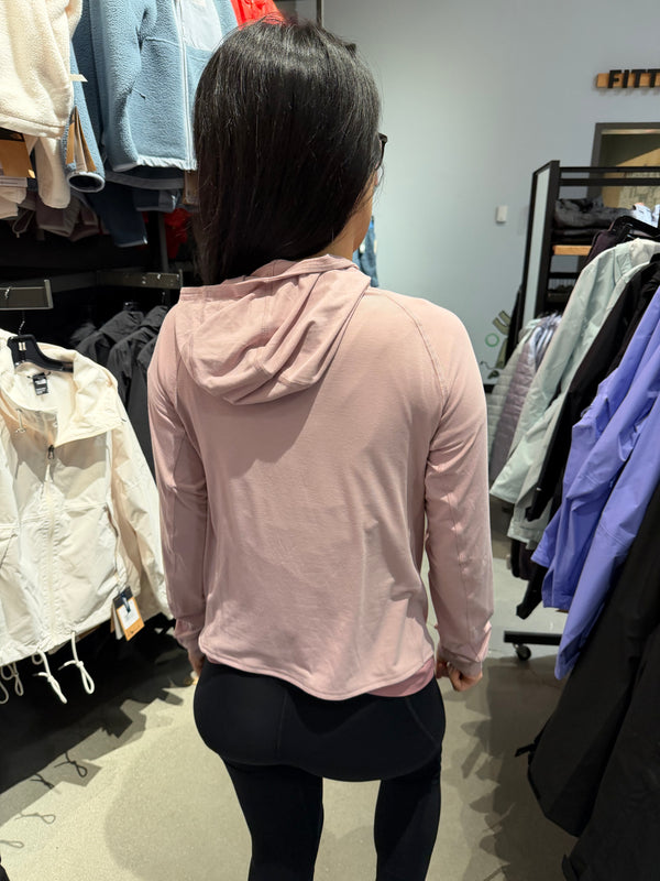北臉 女生 防曬帽T 裸粉
