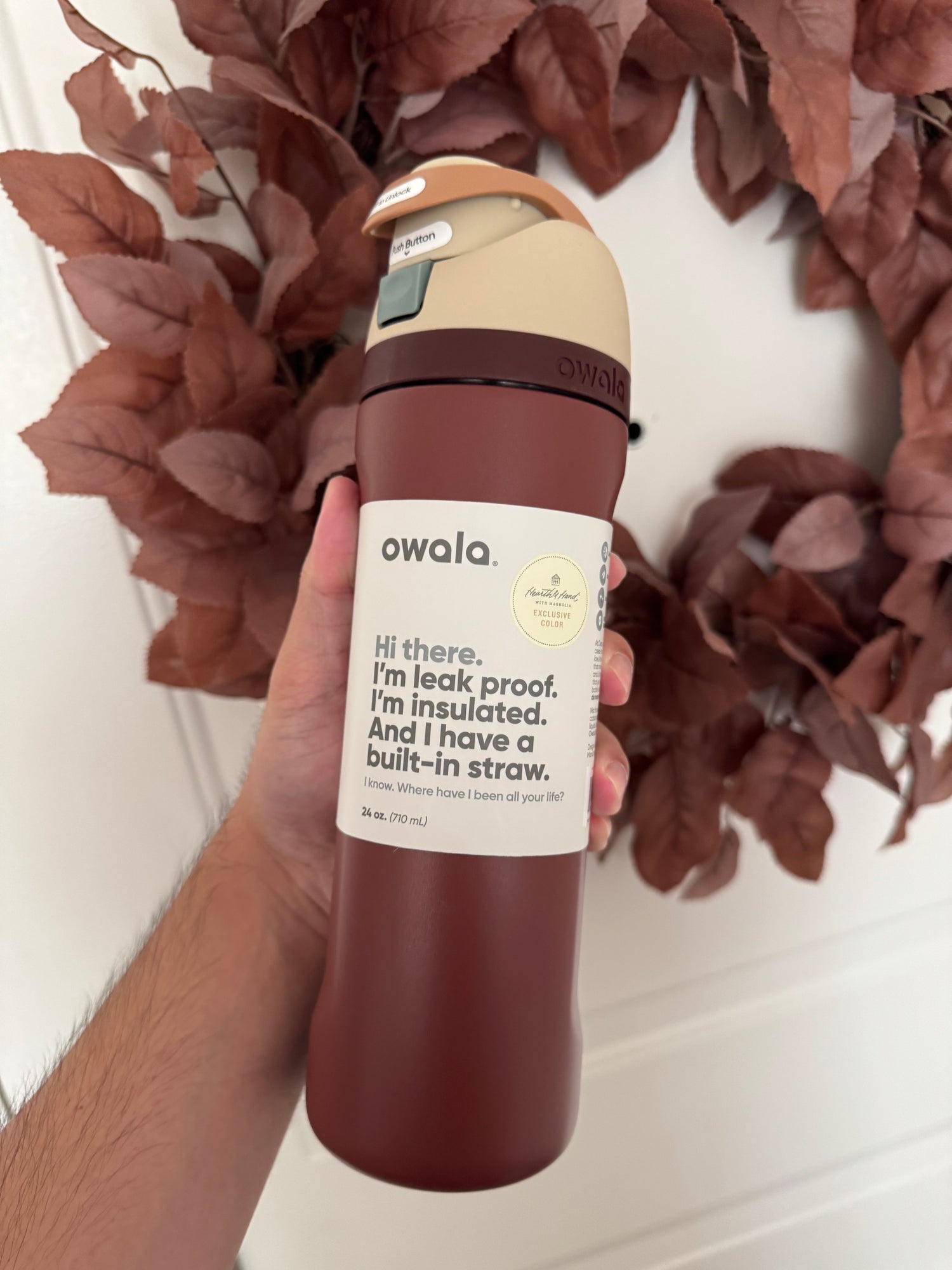 Owala 輕鬆喝冷水壺 710ml - Hearth & Hands 聯名款