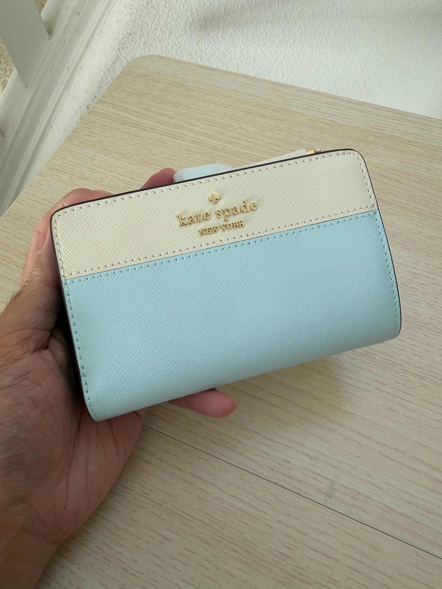 KS outlet 扣子中夾 蒂芬妮藍