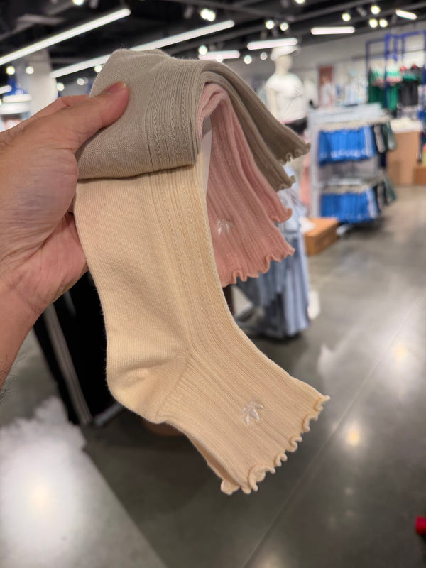 Adidas 女生 法式滾邊短襪 - 三入組