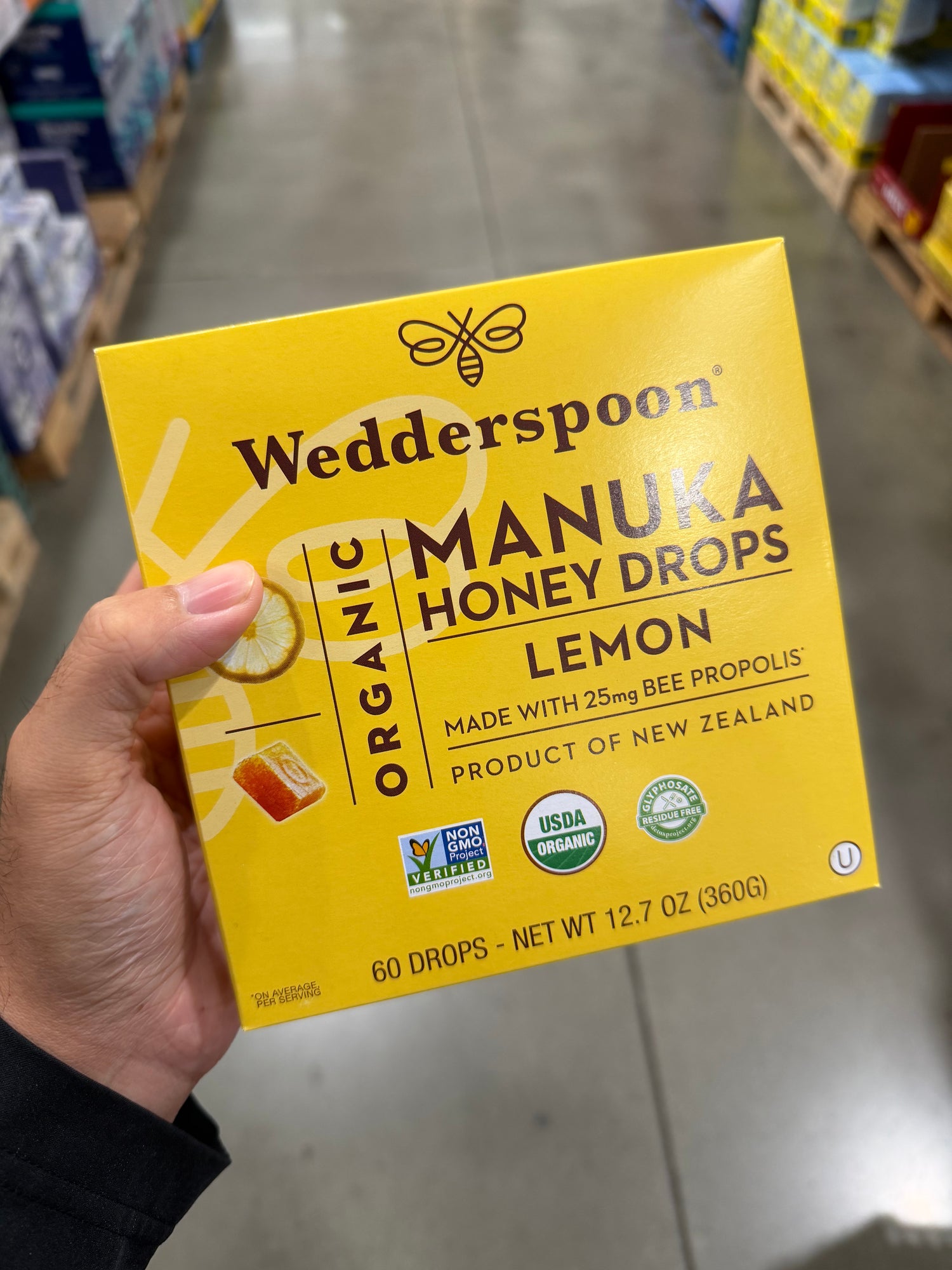 Costco Wedderspoon 蜂膠檸檬喉糖 60顆