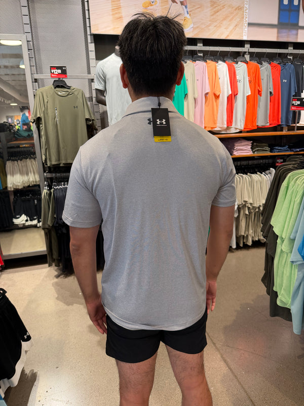 UA 男生 滑溜溜Polo衫 UPF 40 - 灰色