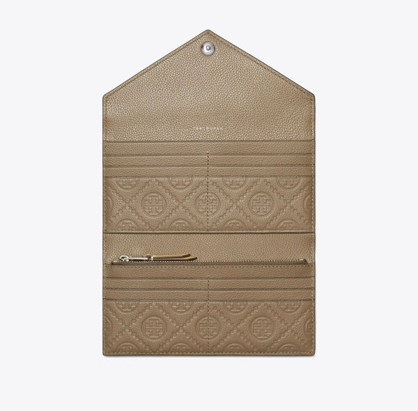 TB專櫃 荔枝皮革信封薄長夾