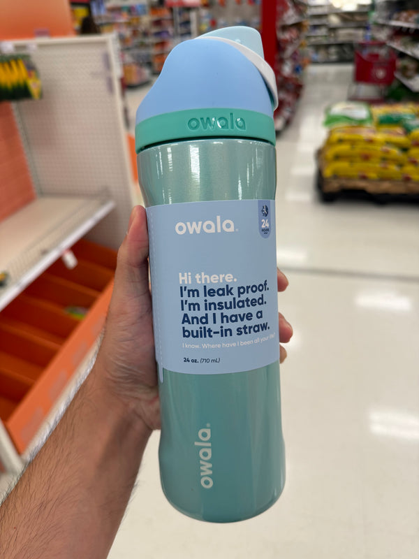 Owala 經典輕鬆喝不銹鋼吸管保溫水壺 珠光系列