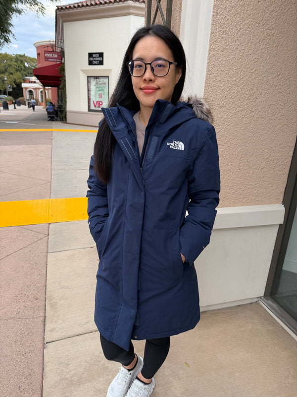 北臉 女生 Arctic派克真羽絨外套 600 深藍