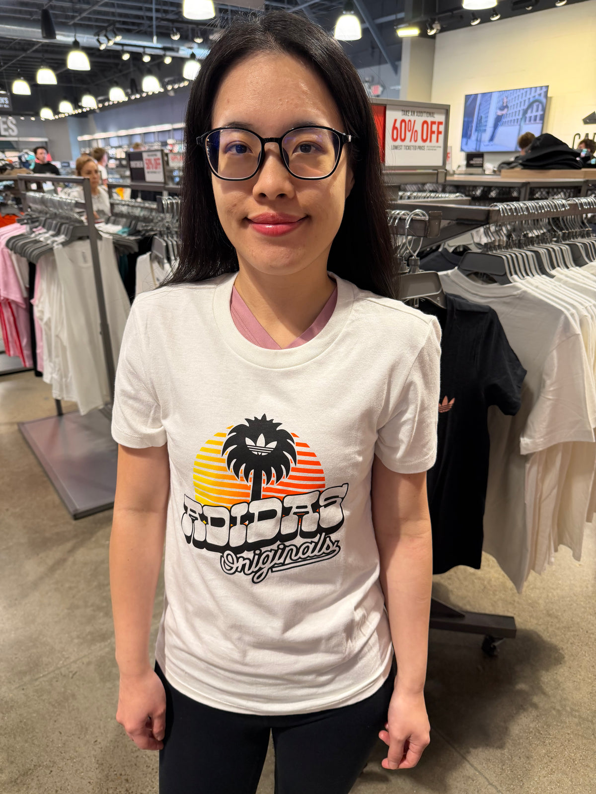 Adidas 女生 棉短T - 白色 椰子三葉草