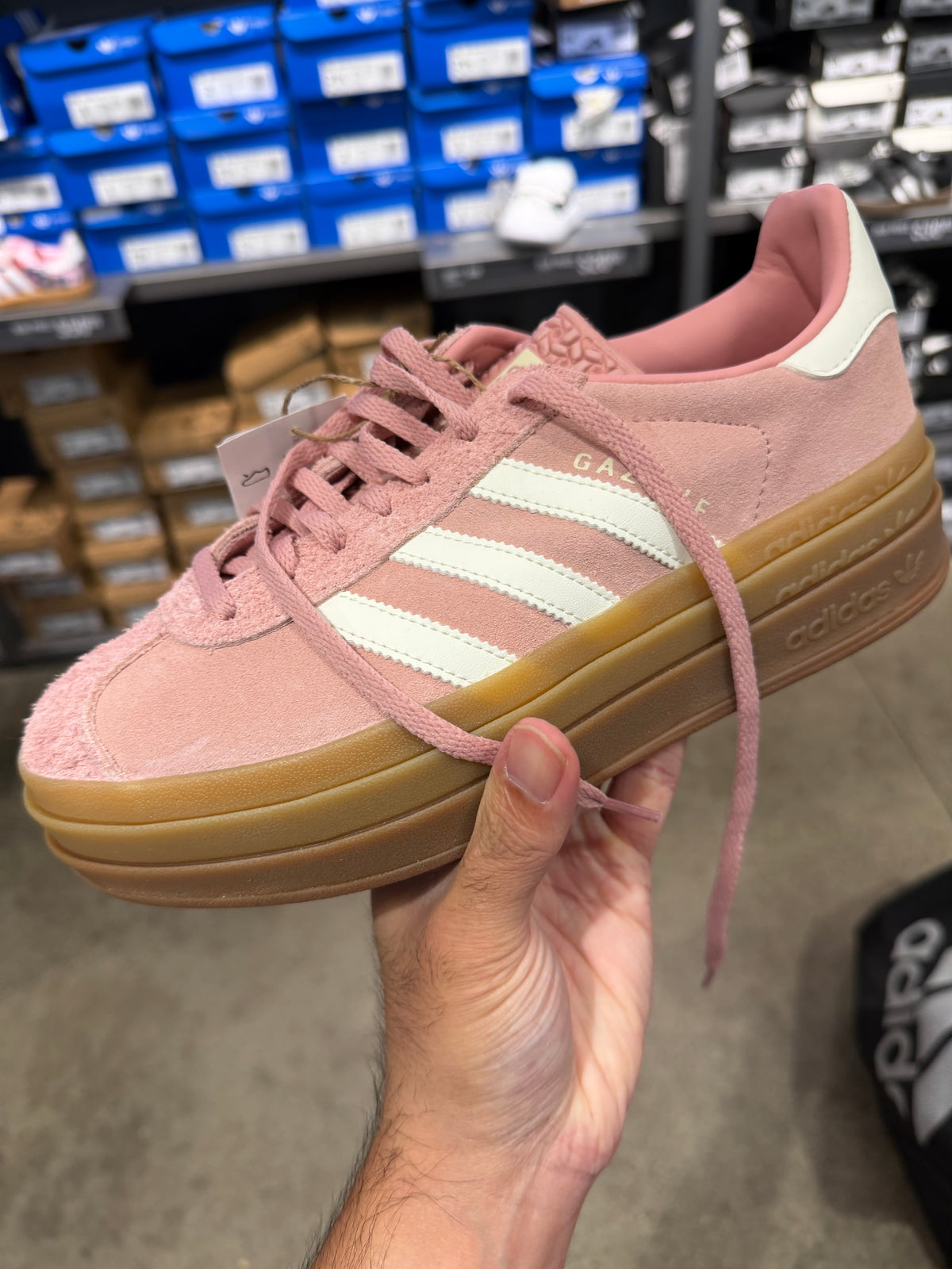 Adidas 女生 Gazelle 增高 深粉