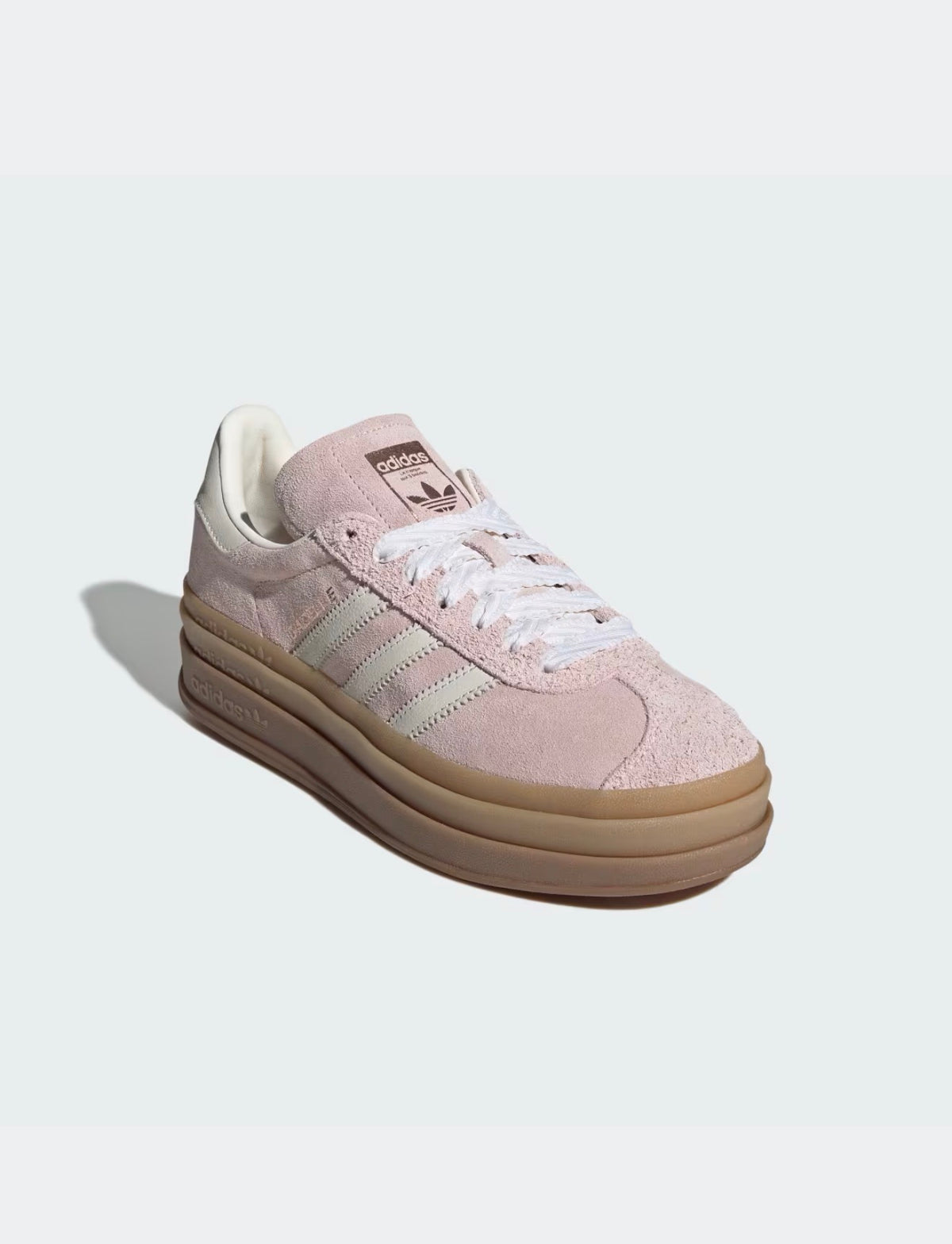 Adidas 女生 Gazelle 增高 滾邊淺粉