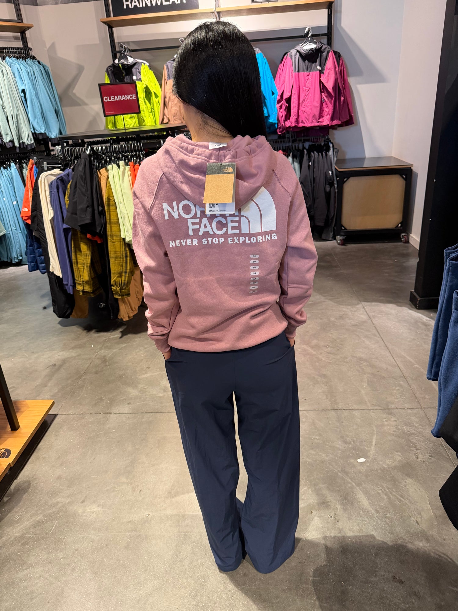 北臉 女生 小logo帽T