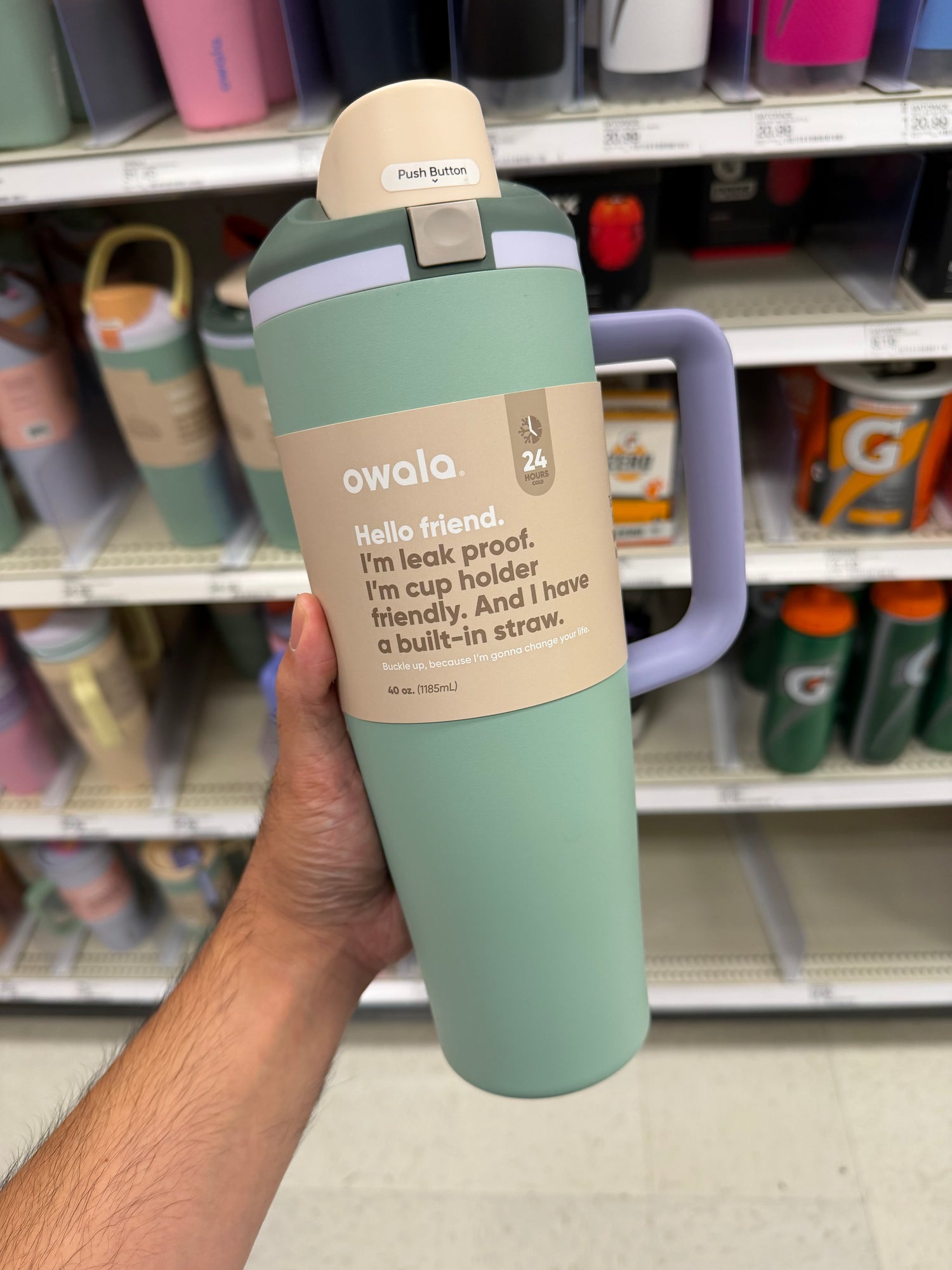 Owala 手提輕鬆喝冷水壺 1182ml