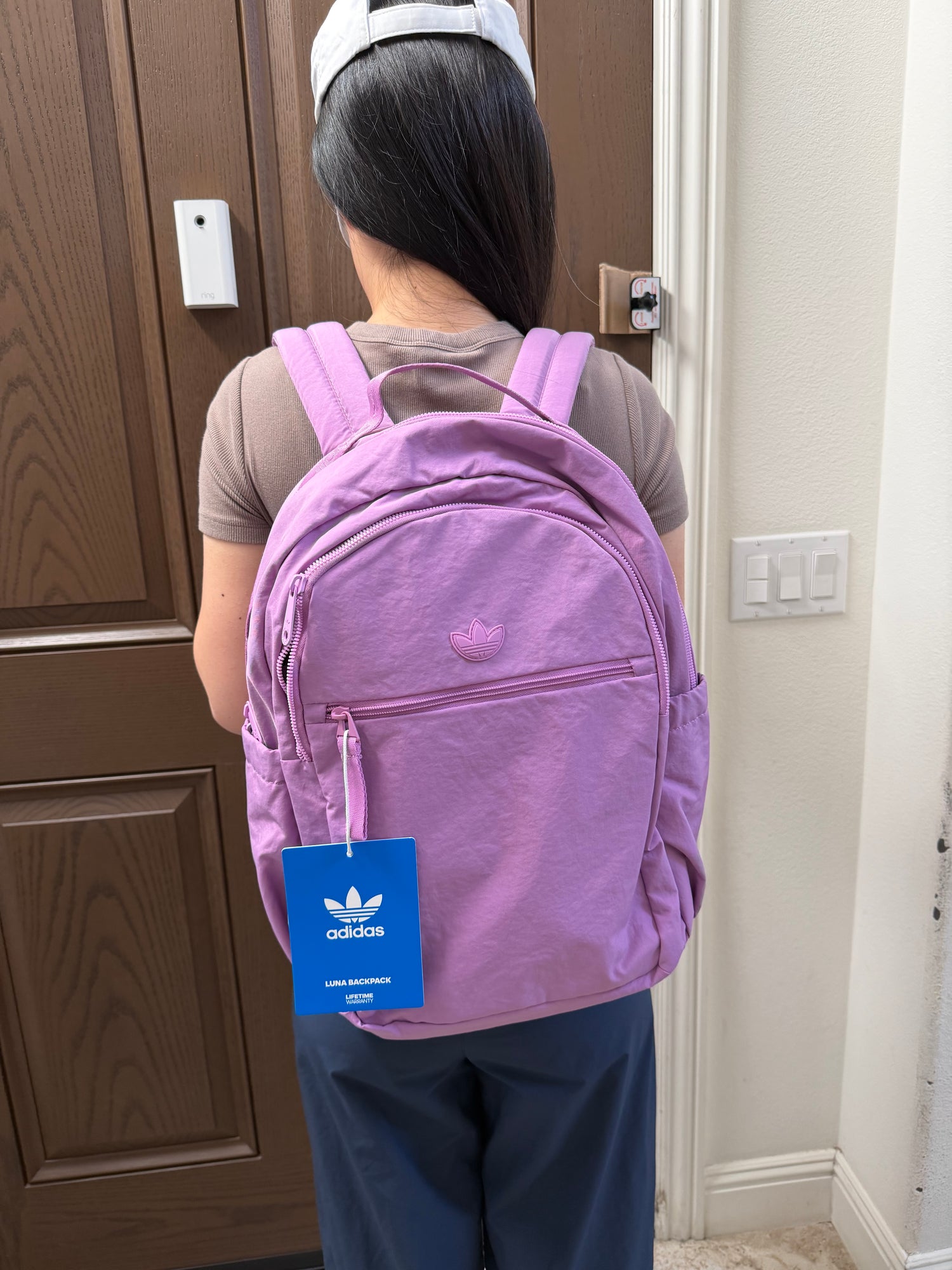 Adidas Luna後背包 紫粉色