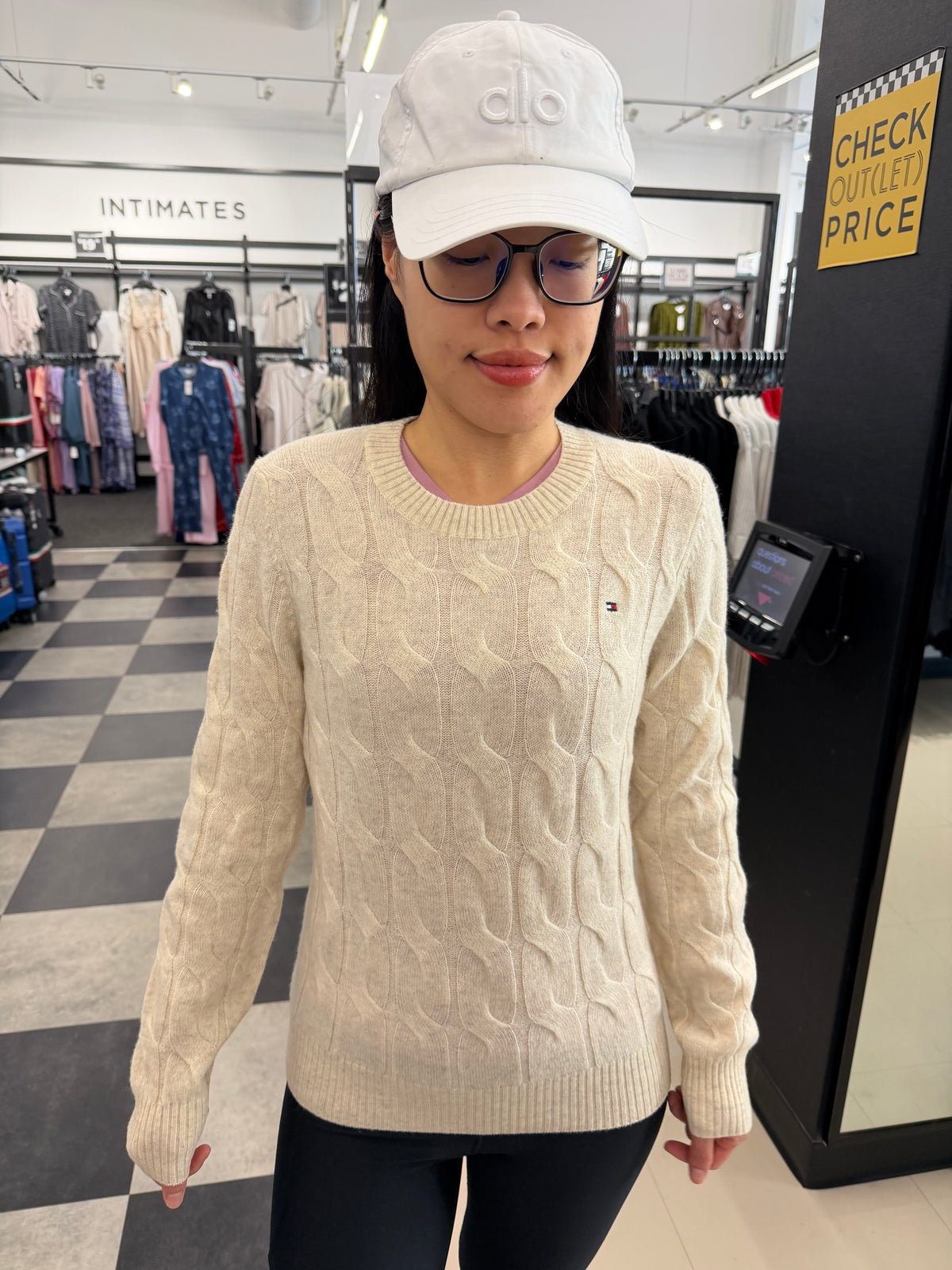 Tommy 女生 100%羊毛毛衣 米白