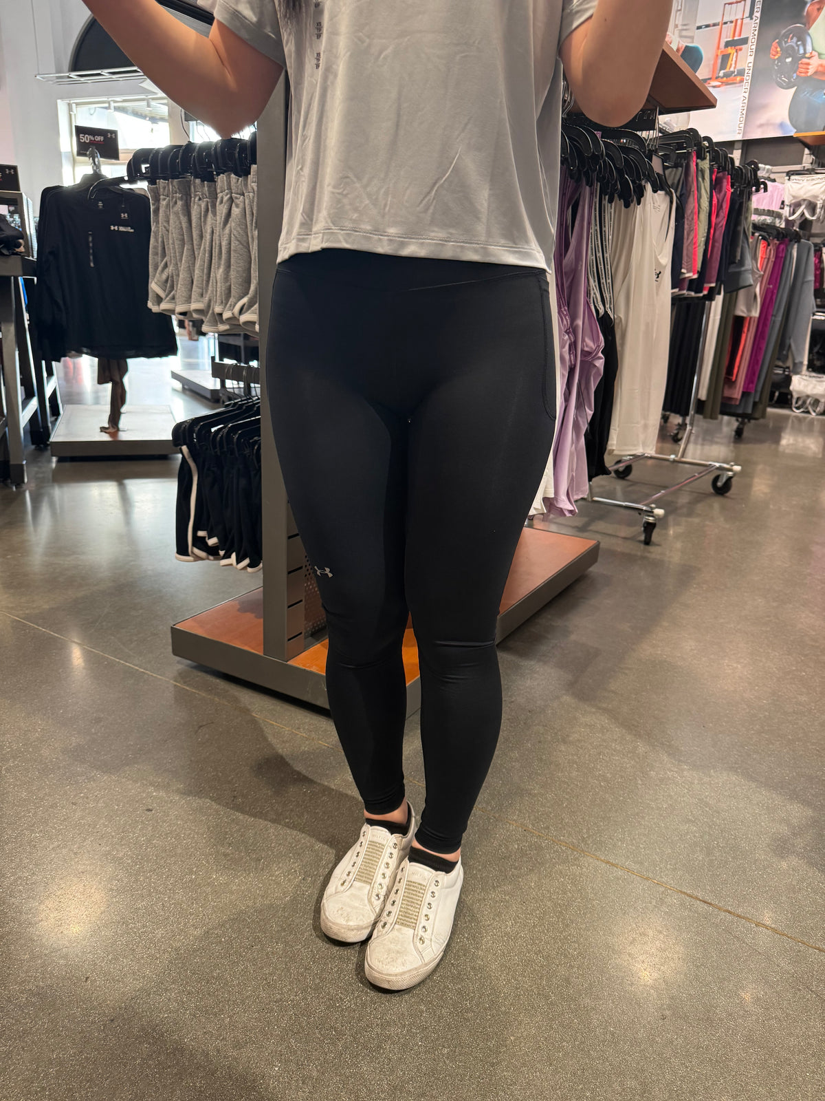 UA 女生 奶油系列 全長Legging - 黑色