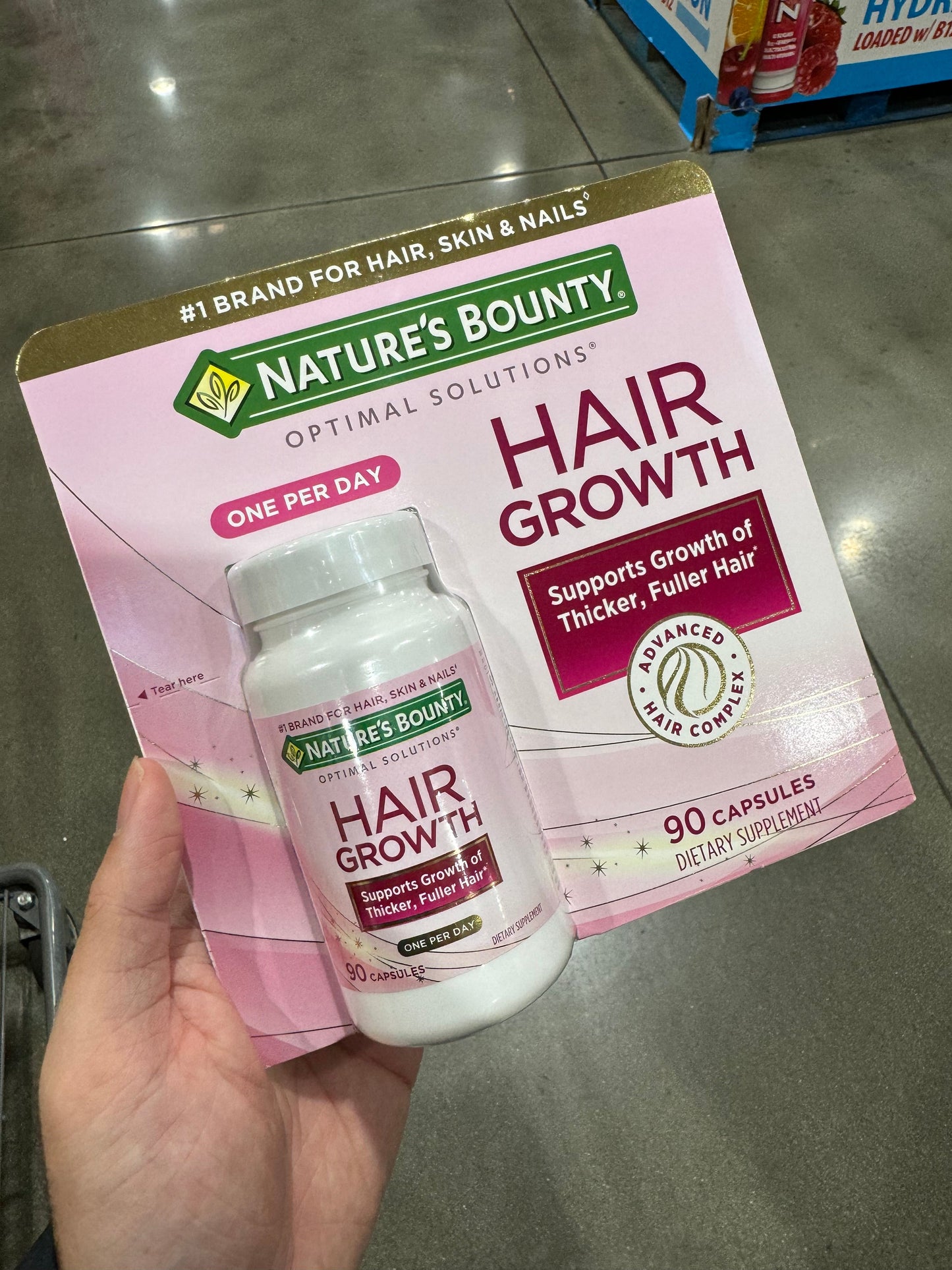 Costco Natures Bounty 生長頭髮膠囊 90顆