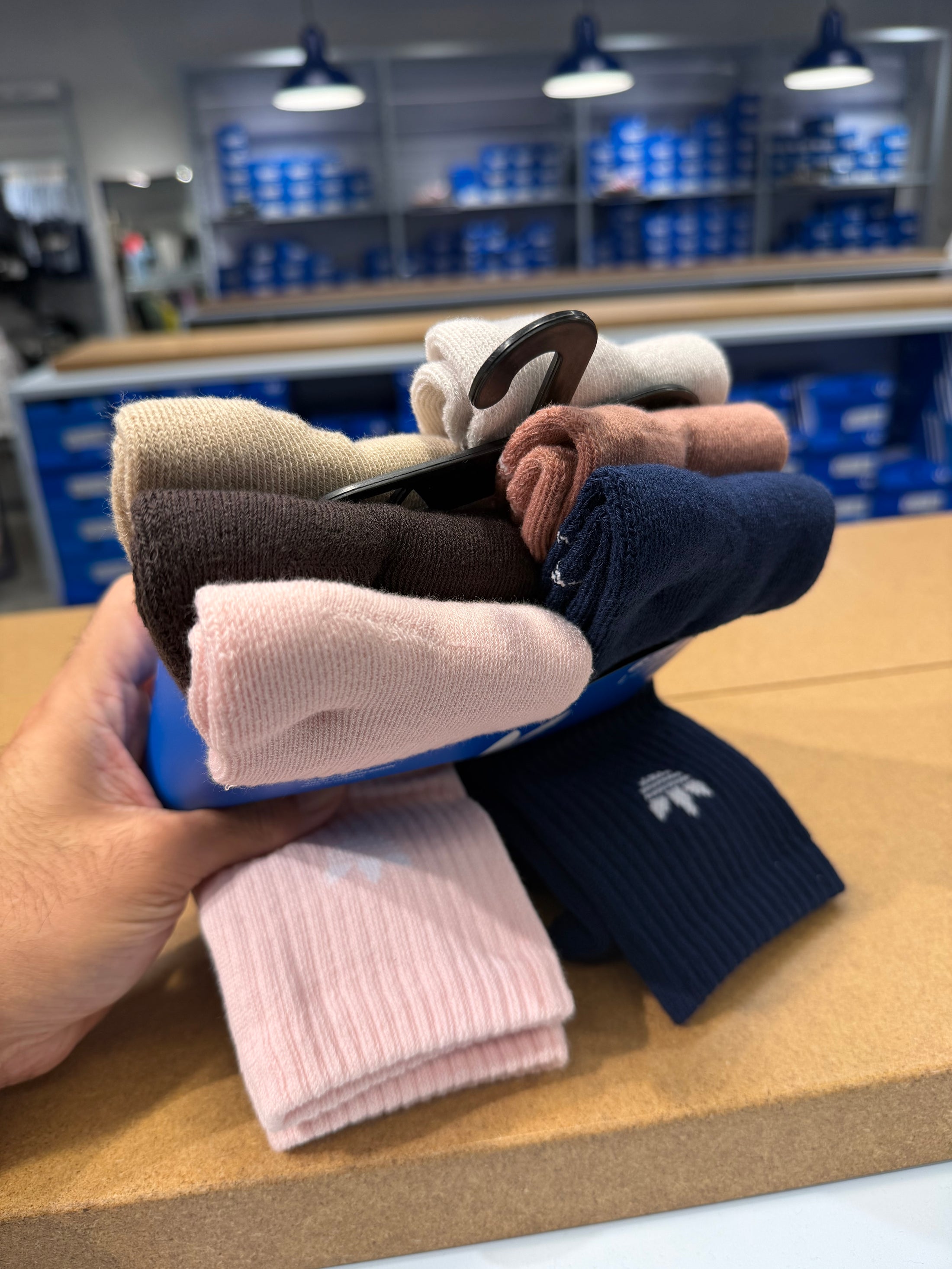 Adidas 襪子六入組 - 中筒襪 - 玫瑰色