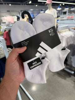 Adidas 襪子六入組 - 隱形襪 - 全白