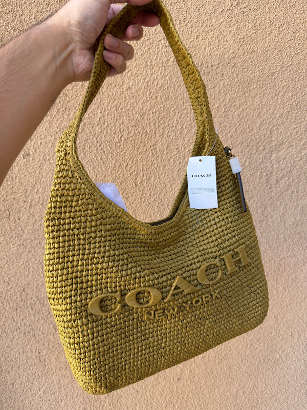 Coach outlet Brooklyn 草編包 28 - 橄欖綠