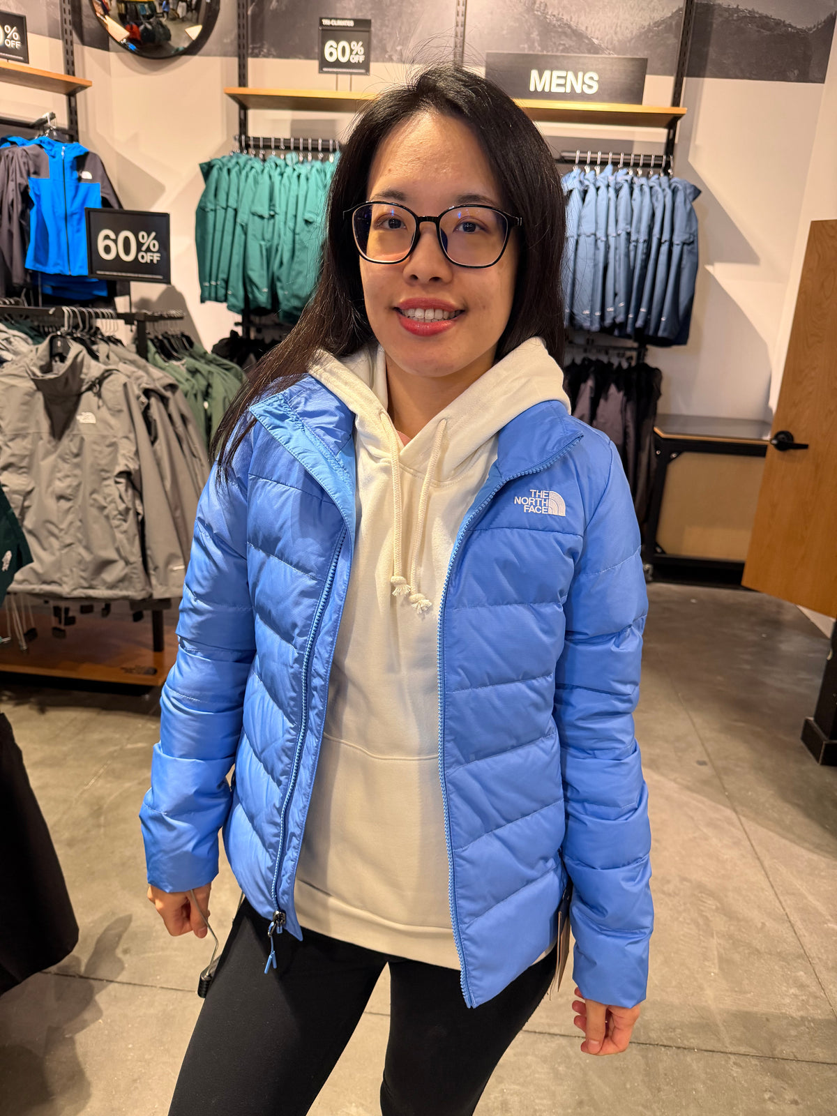 北臉 女生 Minoqua好收納真羽絨外套 600 - 水軍藍
