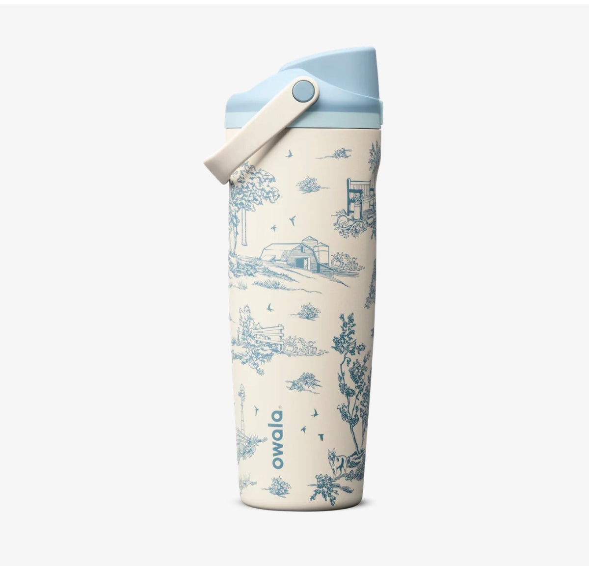 Owala 拉手吸管不銹鋼水壺 - 法式鄉村 - Toile be home - 30oz