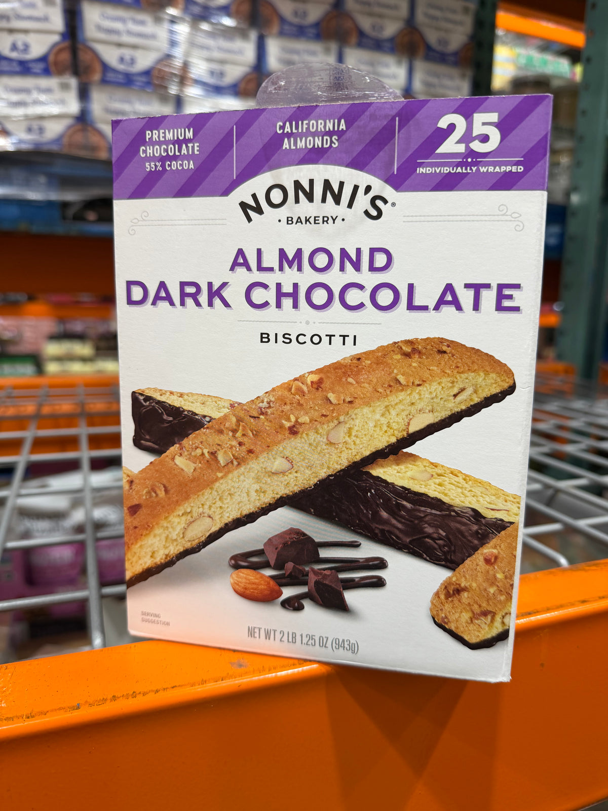 Costco Nonni - 分裝杏仁黑巧義式脆餅 - 八小包