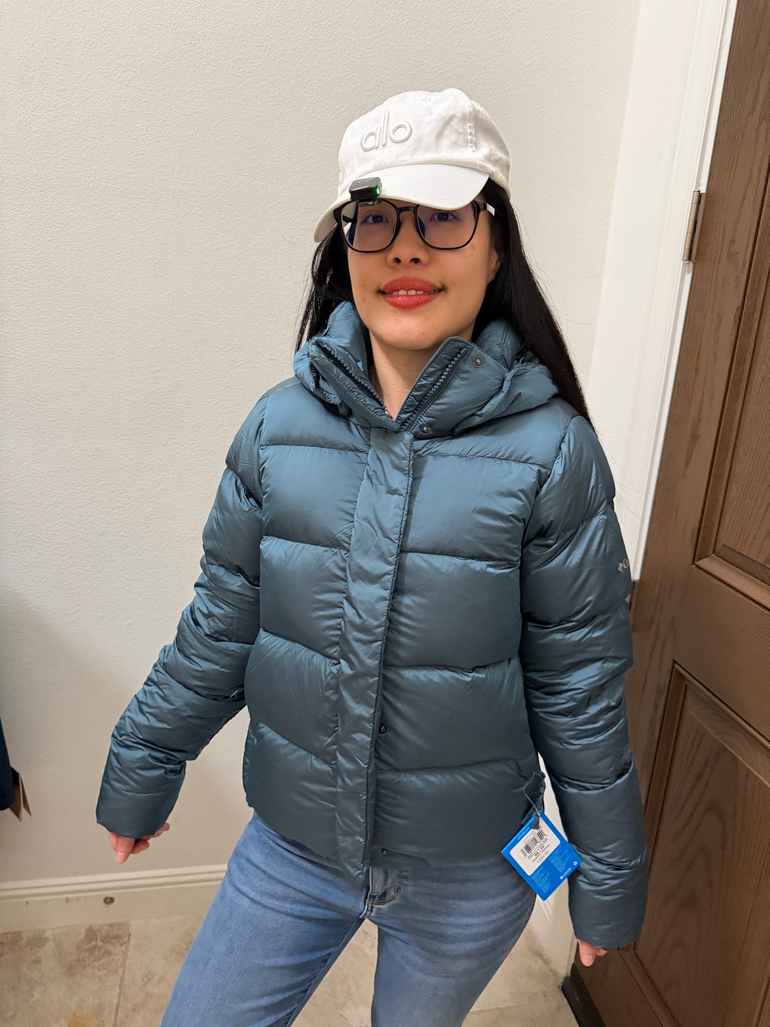 Columbia專櫃 Amaze 五格真羽絨外套 650 藍色 XS