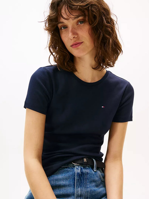 Tommy 女生 圓領 小logo短T
