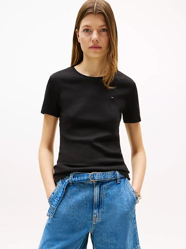 Tommy 女生 圓領 小logo短T