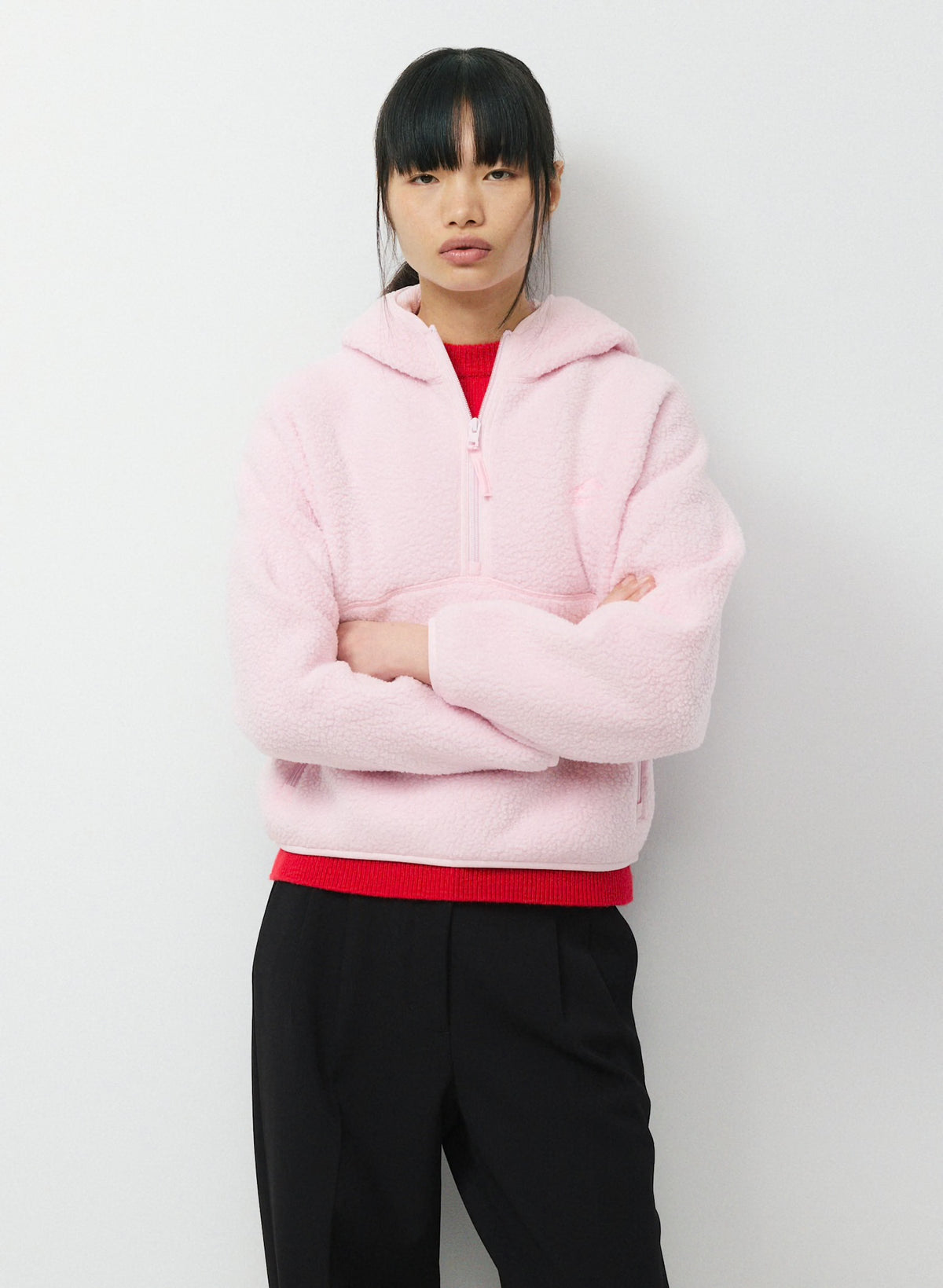 Aritzia 女生 Canyon 熊寶寶毛帽T - baby粉