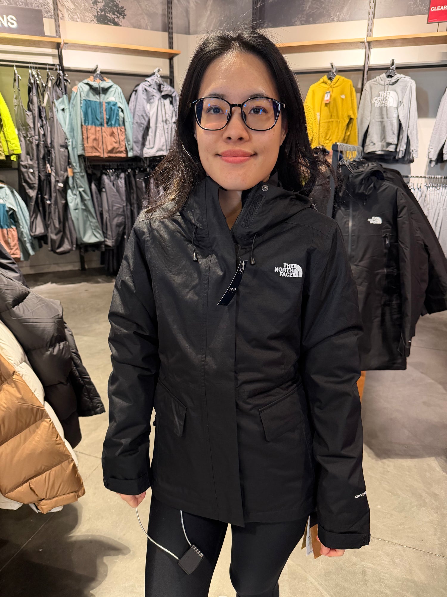 北臉 女生 Monarch三合一[內裡科技羽絨] 黑色 S