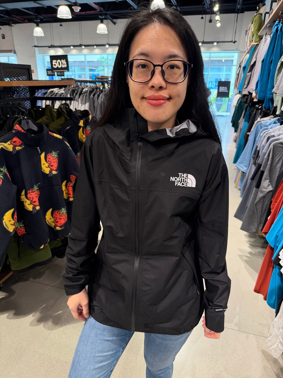北臉 女生 Summit巔峰系列防水外套 3L - 黑色