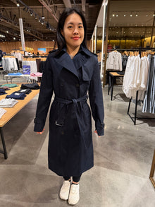 Aritzia 超美防潑水風衣 深藍 XXS